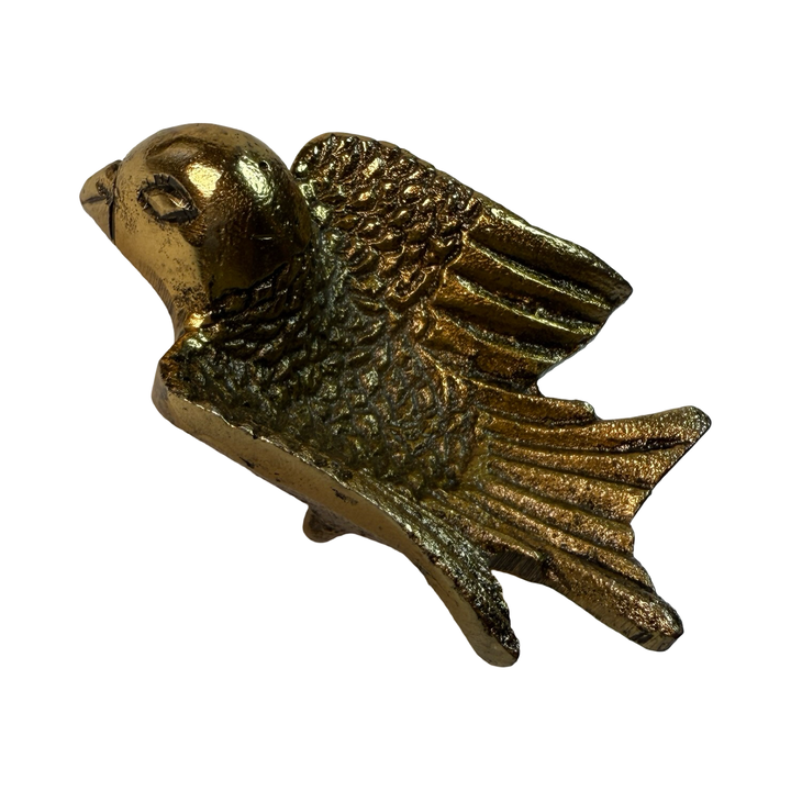 Brass bowl shaped like a bird in flight