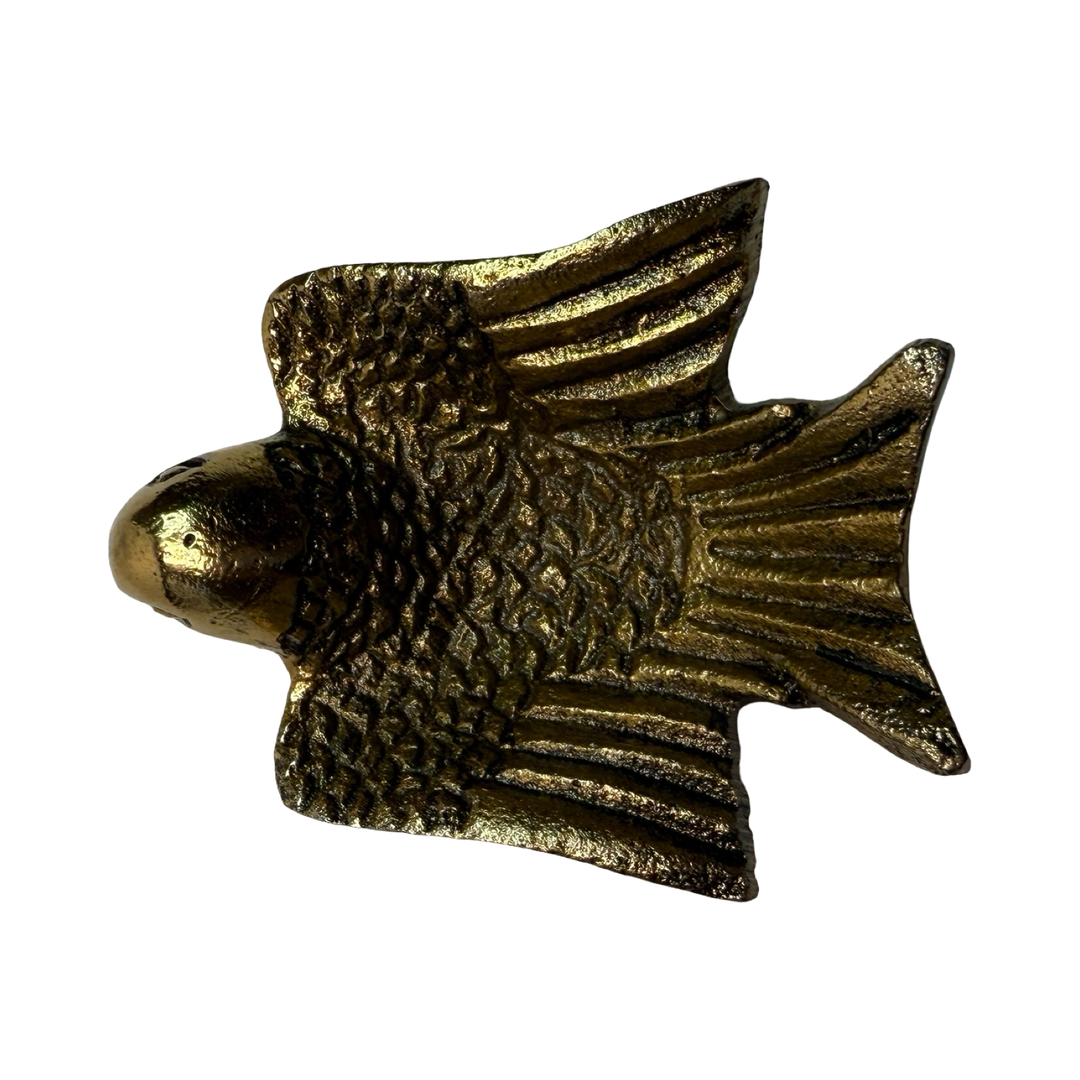 Top view of a Brass bowl shaped like a bird in flight