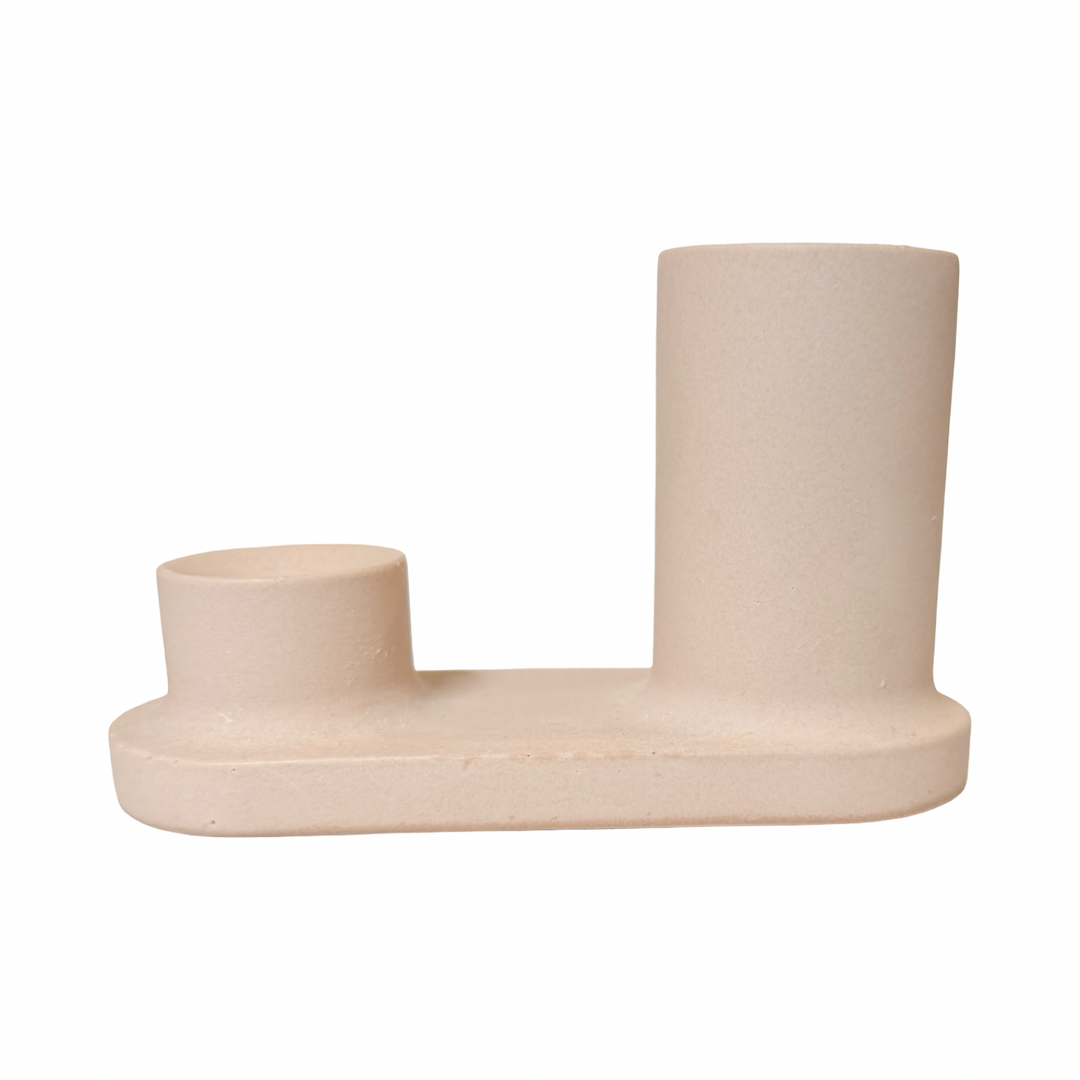 blush incense and Match Holder with one side being taller than the other