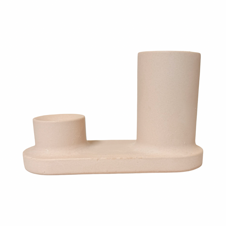 blush incense and Match Holder with one side being taller than the other