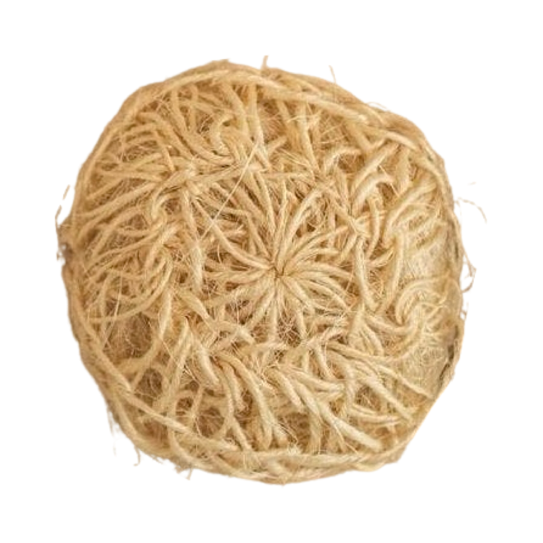round sisal exfoliating body scrub