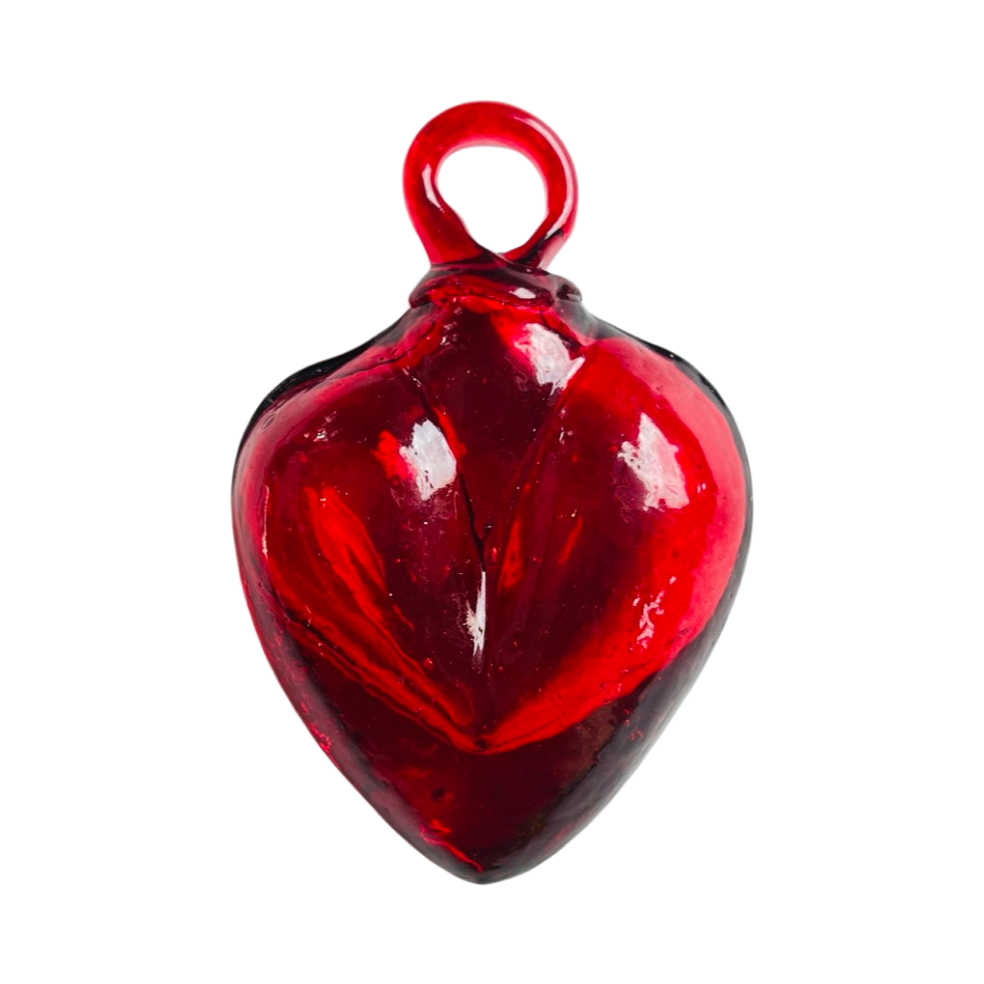 red glass heart