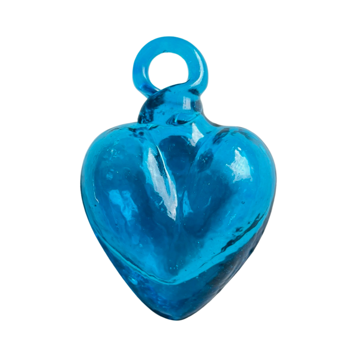 blue glass heart