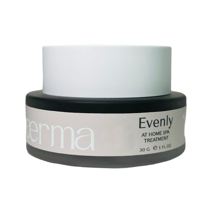 30g clear bottle with a white lid and light gray branded label