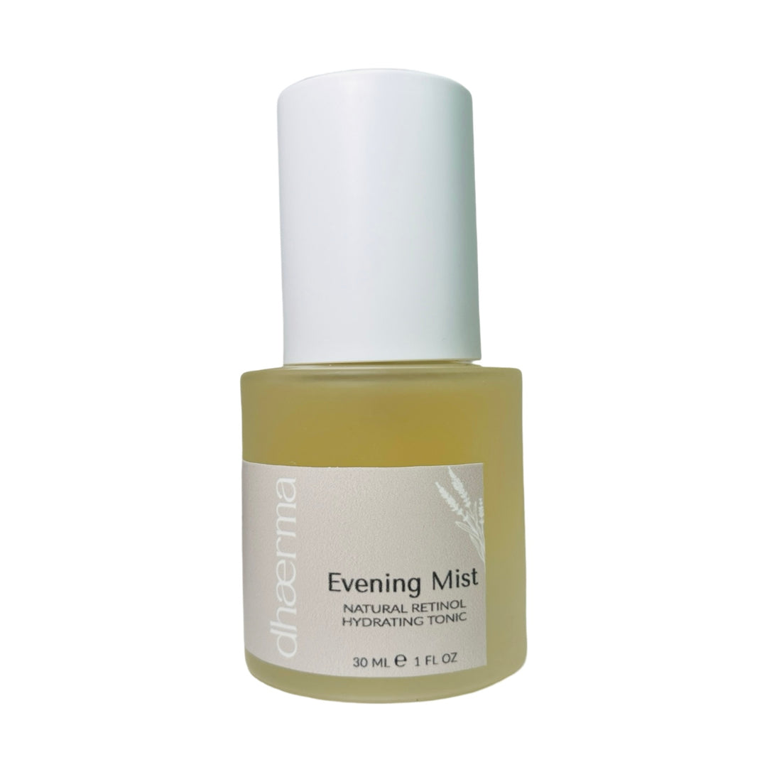 30 ml clear bottle with a white lid and light gray branded label