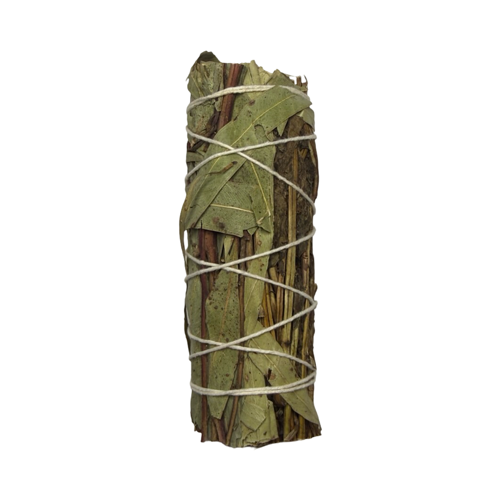 lemon balm and peppermint sage smudge stick.