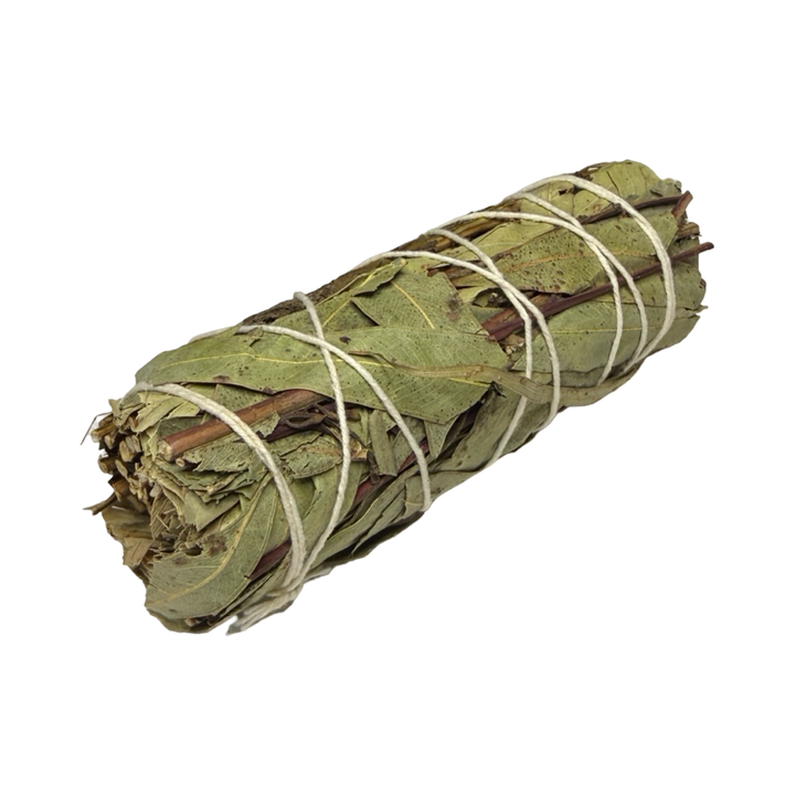 lemon balm and peppermint sage smudge stick.