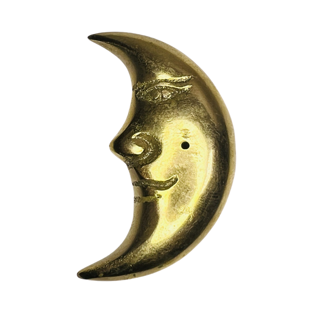 brass moon incense stick holder