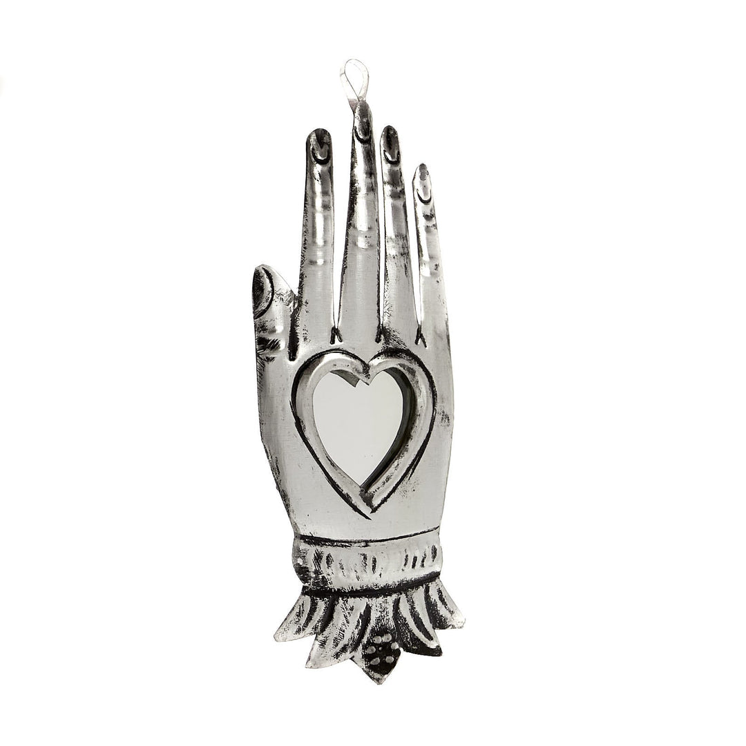 Mirrored Hand Tin Milagro
