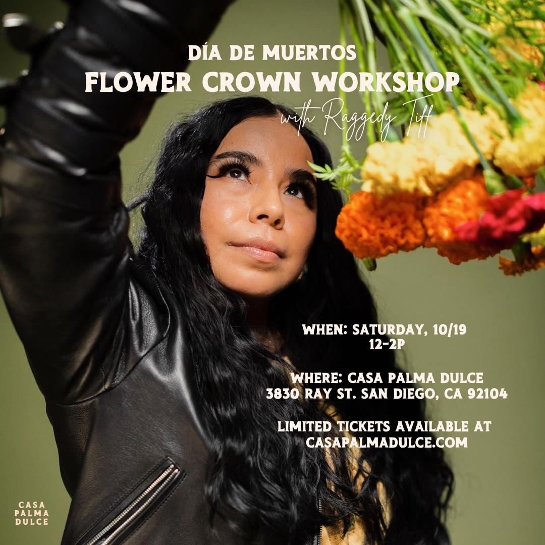 Dia De Muertos Flower Crown Workshop Flyer