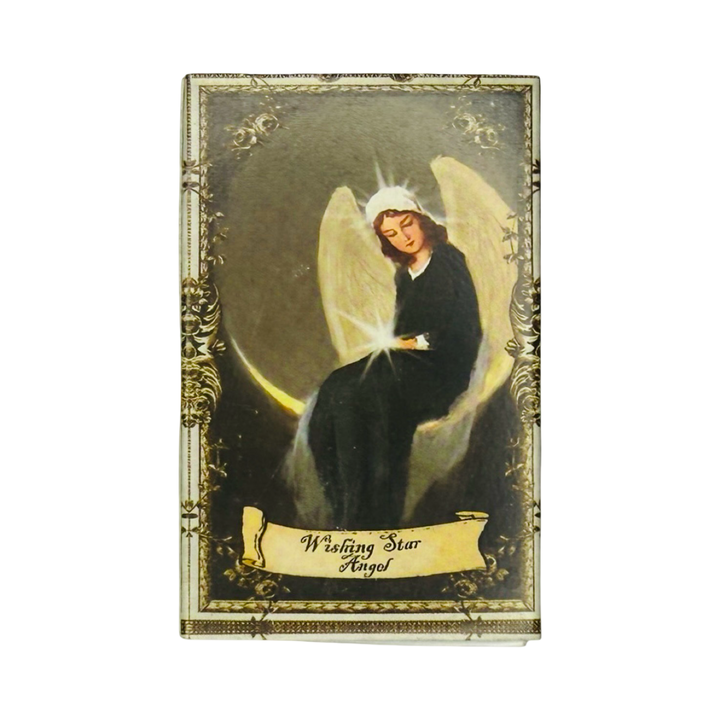Matchbox with "Wishing Star Angel" seated on crescent moon