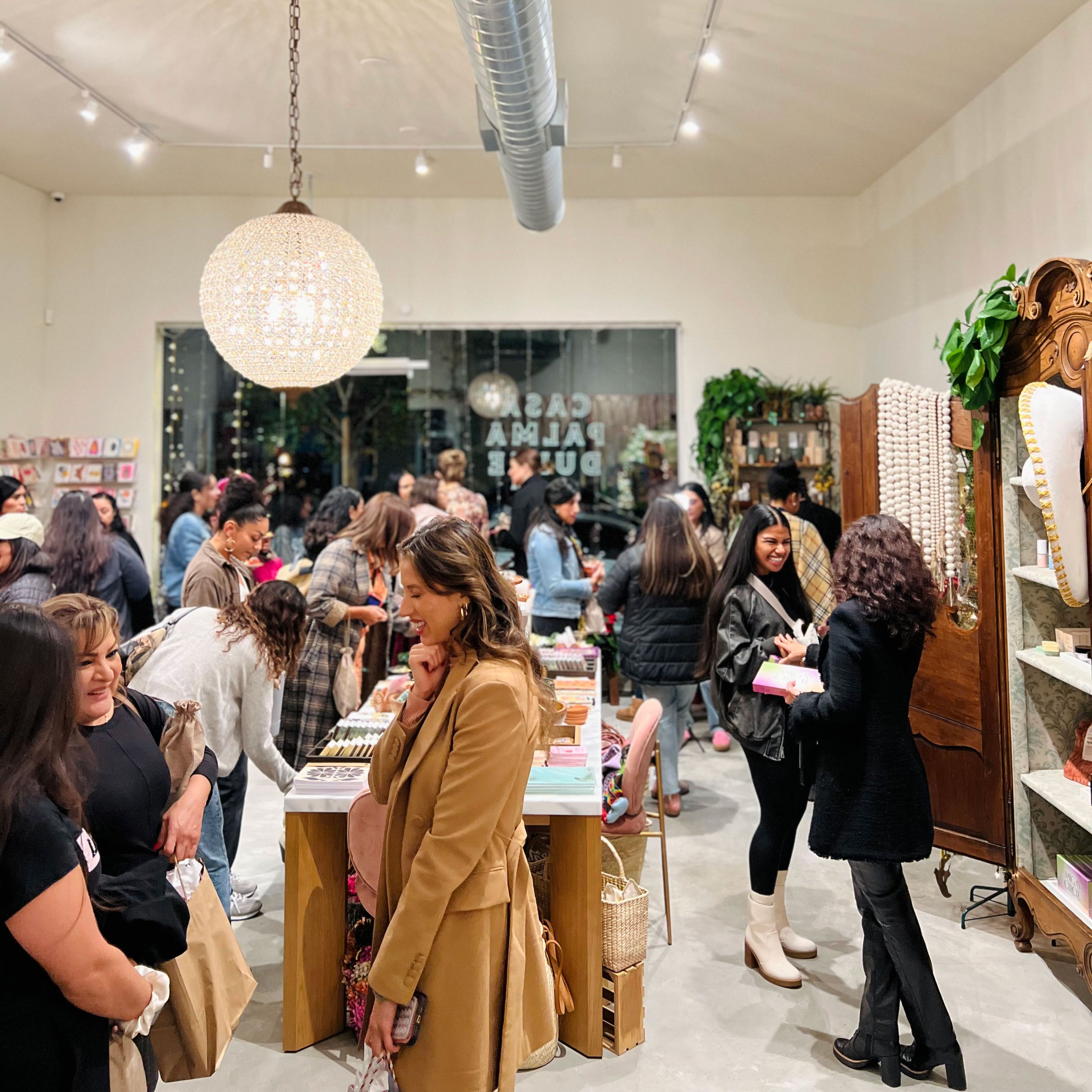 Photo of product release party inside of Casa Palma Dulce