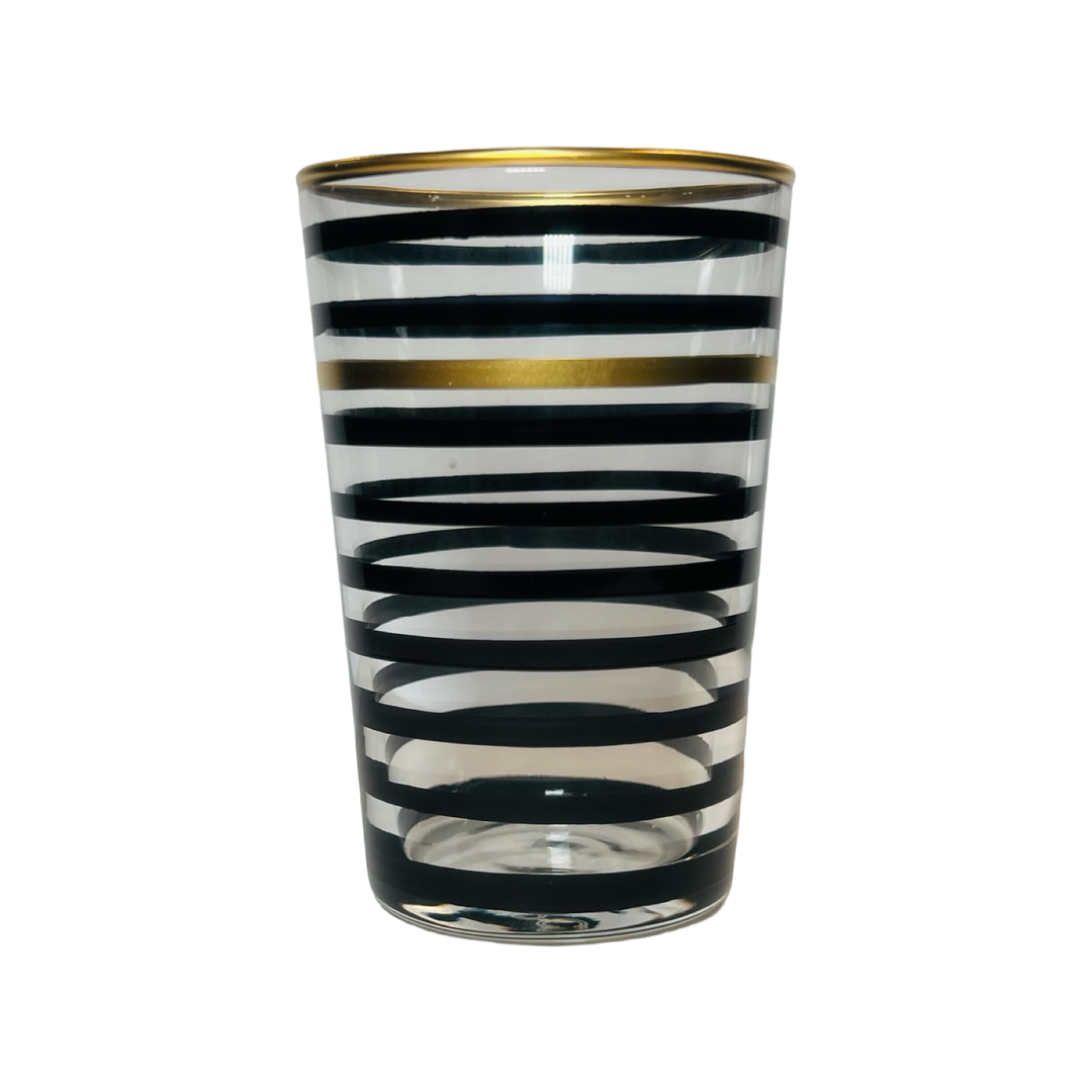 Colored Stripes Tea Glass