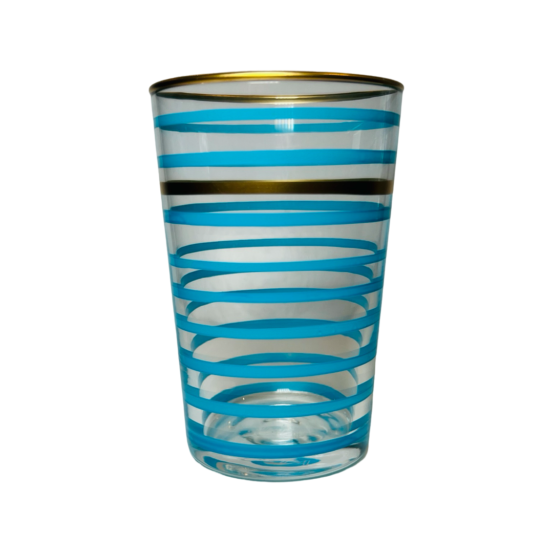 Colored Stripes Tea Glass