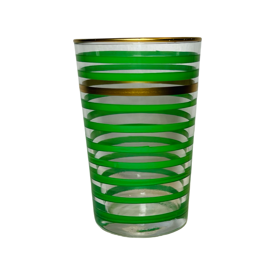 Colored Stripes Tea Glass