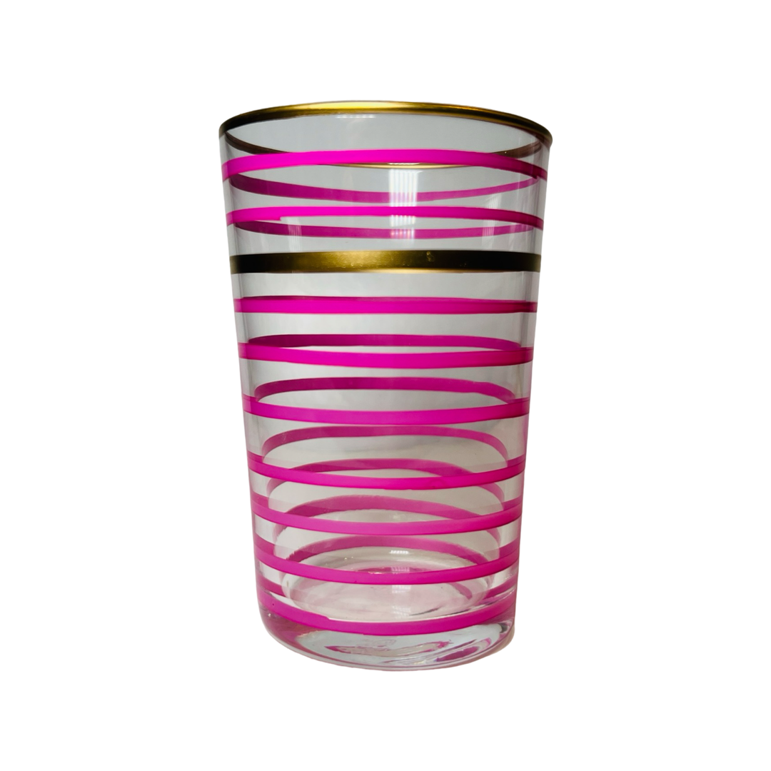 Colored Stripes Tea Glass