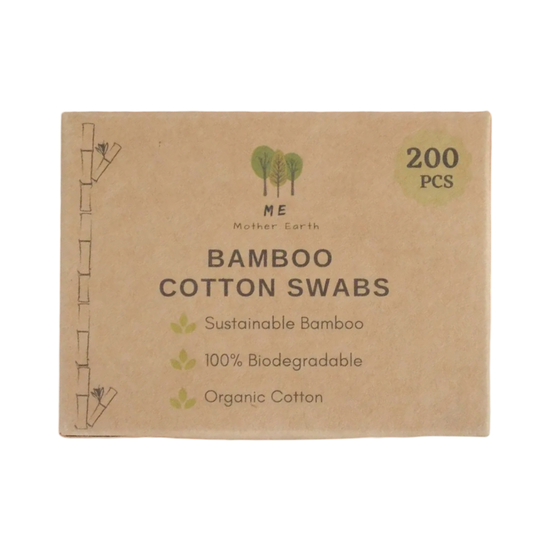 kraft 200 count box of bamboo cotton swabs