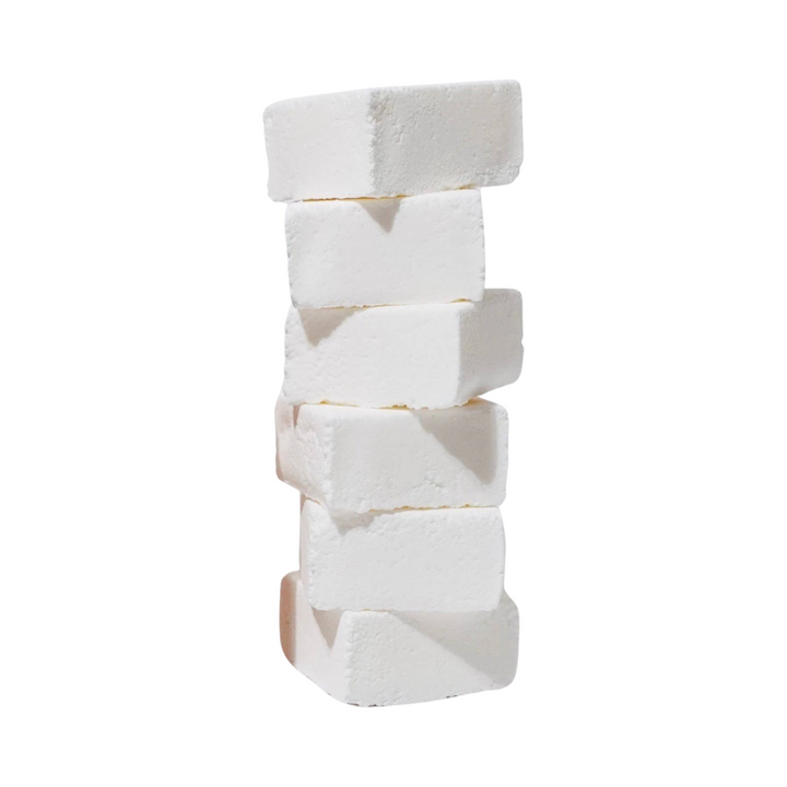 stack of 6 square white shower steamers