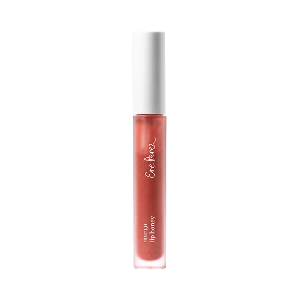 clear tube of nude lip gloss with a white lid