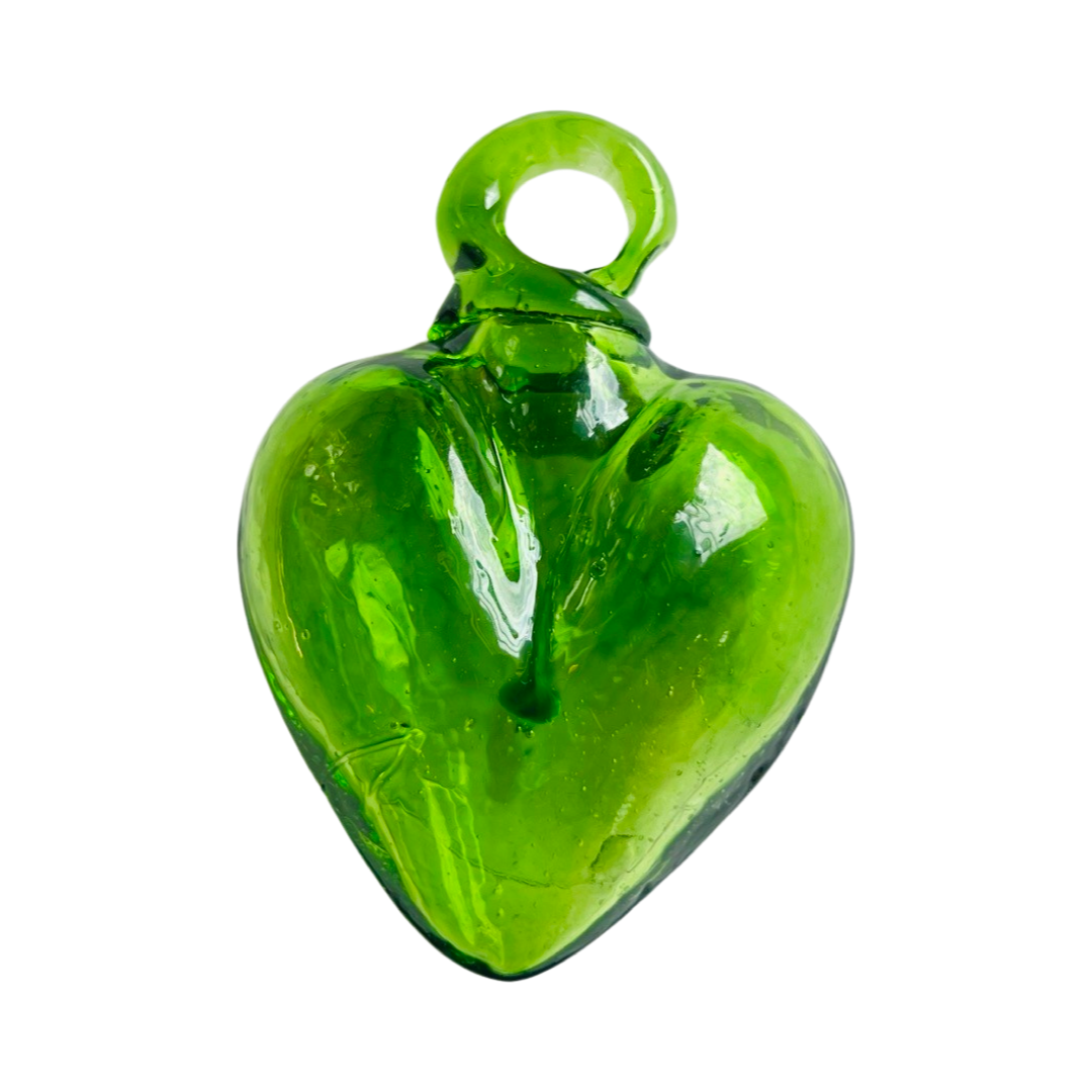 green glass heart