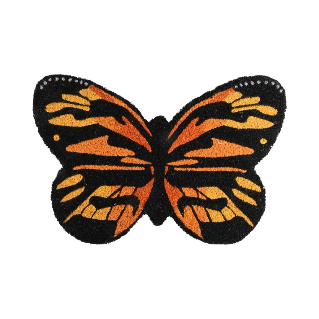 monarch butterfly shaped doormat