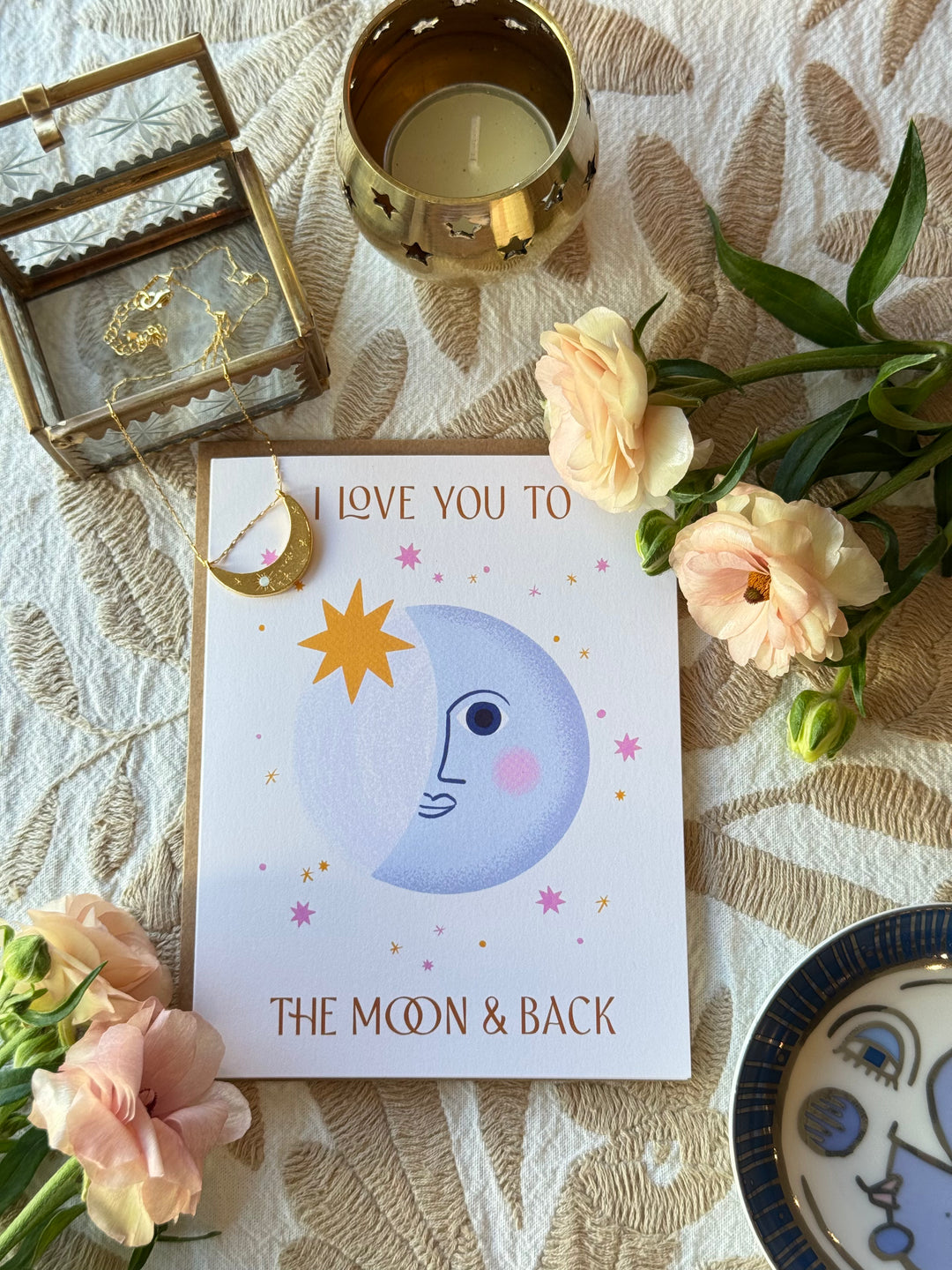 To The Moon & Back Greeting Card