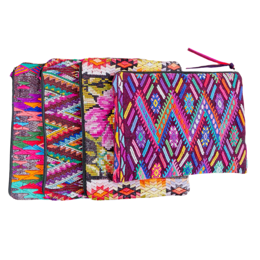 4 COLORFUL HUIPIL DESIGN CLUTCH BAGS