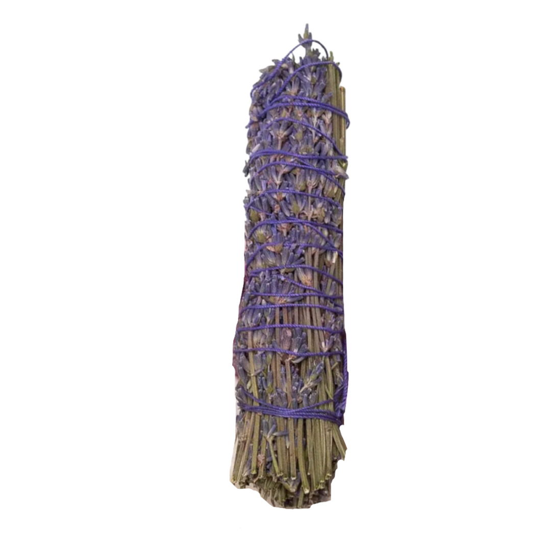 bundle of lavender tied together with purple string