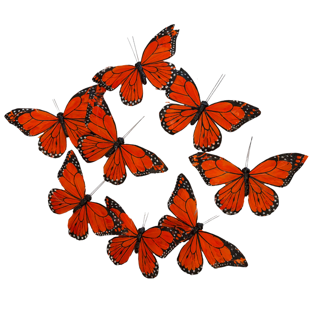 garland of 8 monarch butterflies
