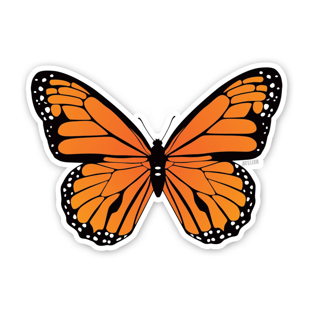 black and orange Monarch butterfly sticker