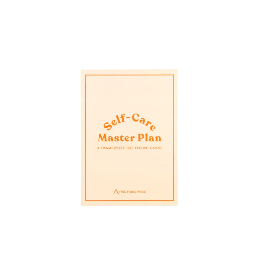peach colored deck of post cards that has the phrase Self-Care Master Plan in orange lettering