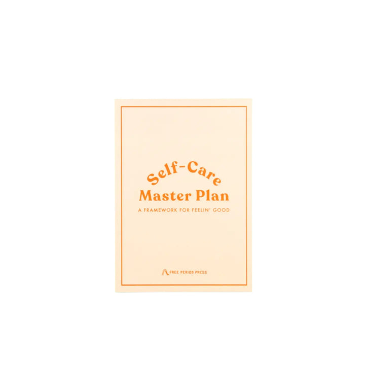 peach colored deck of post cards that has the phrase Self-Care Master Plan in orange lettering