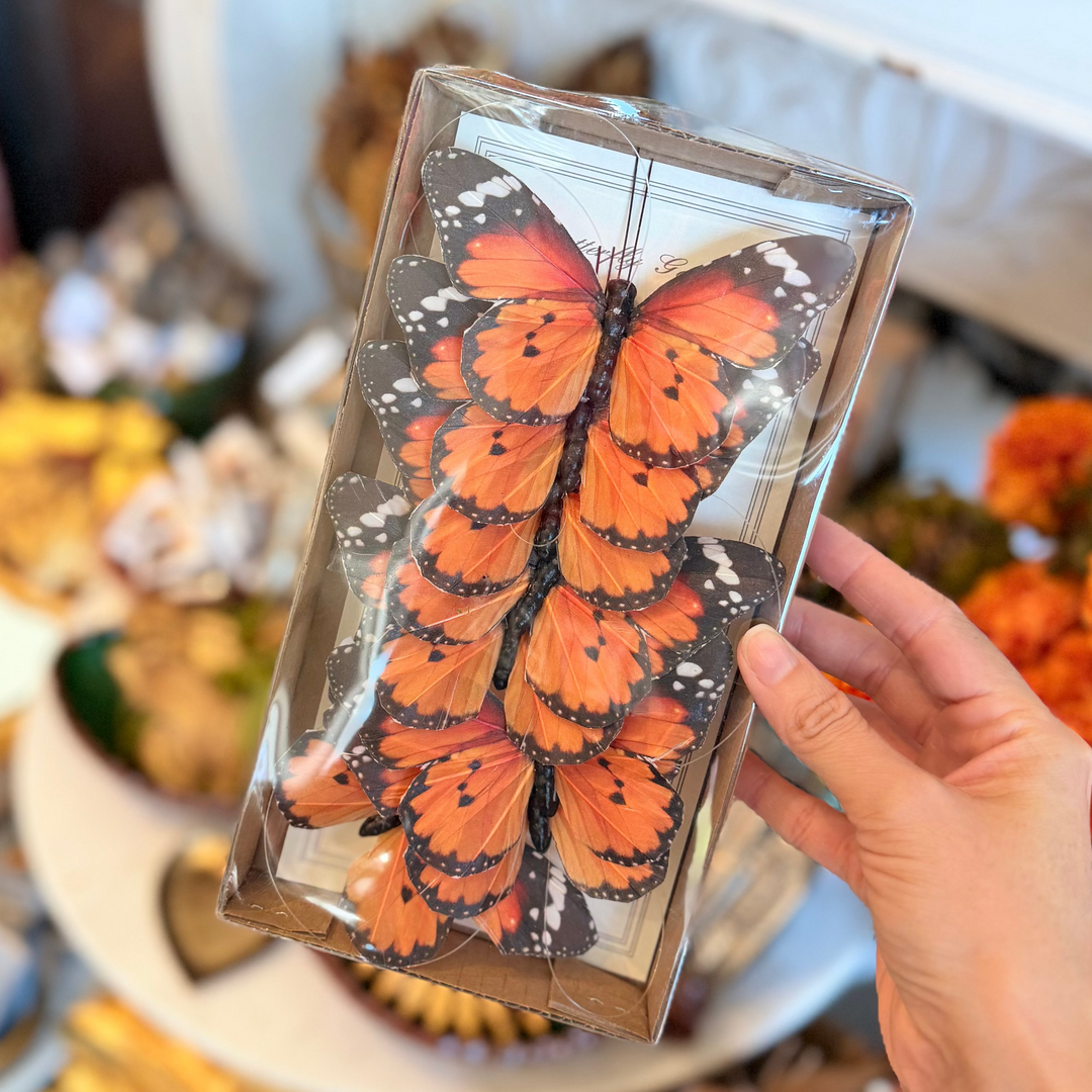Monarch Feather Butterfly Garland -Small