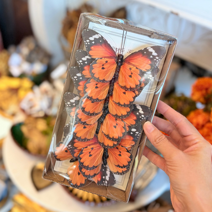 Monarch Feather Butterfly Garland -Small