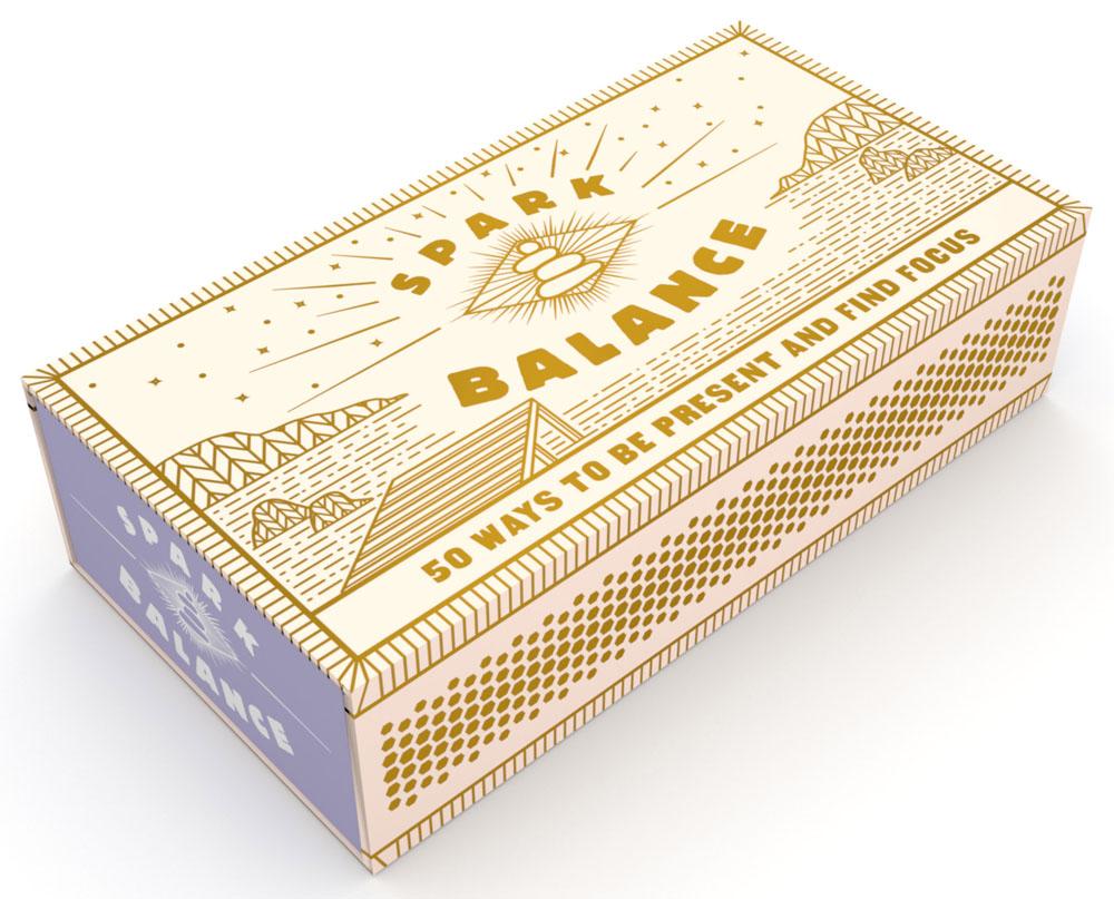 Box of 'Spark Balance' with gold text and design on a white background