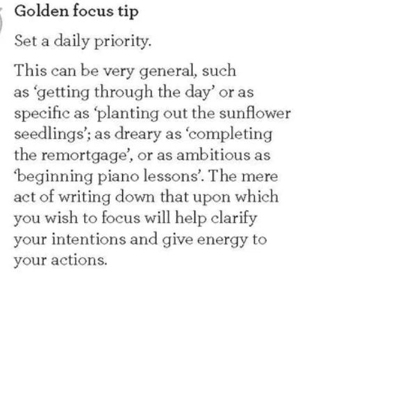 Open page of the book The Little Book of Focus.