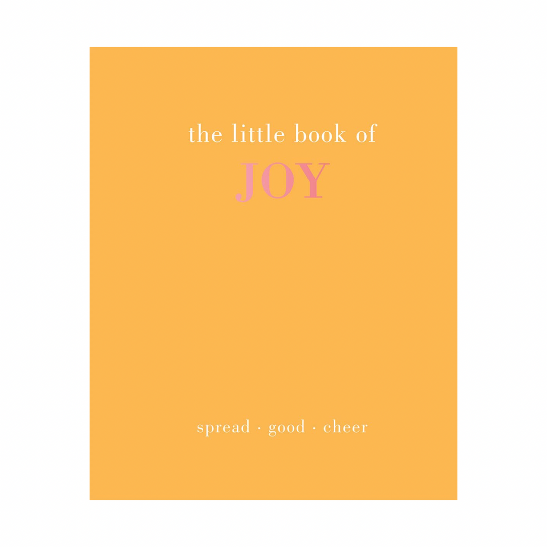 yellow cover of book " The little Book of JOY."