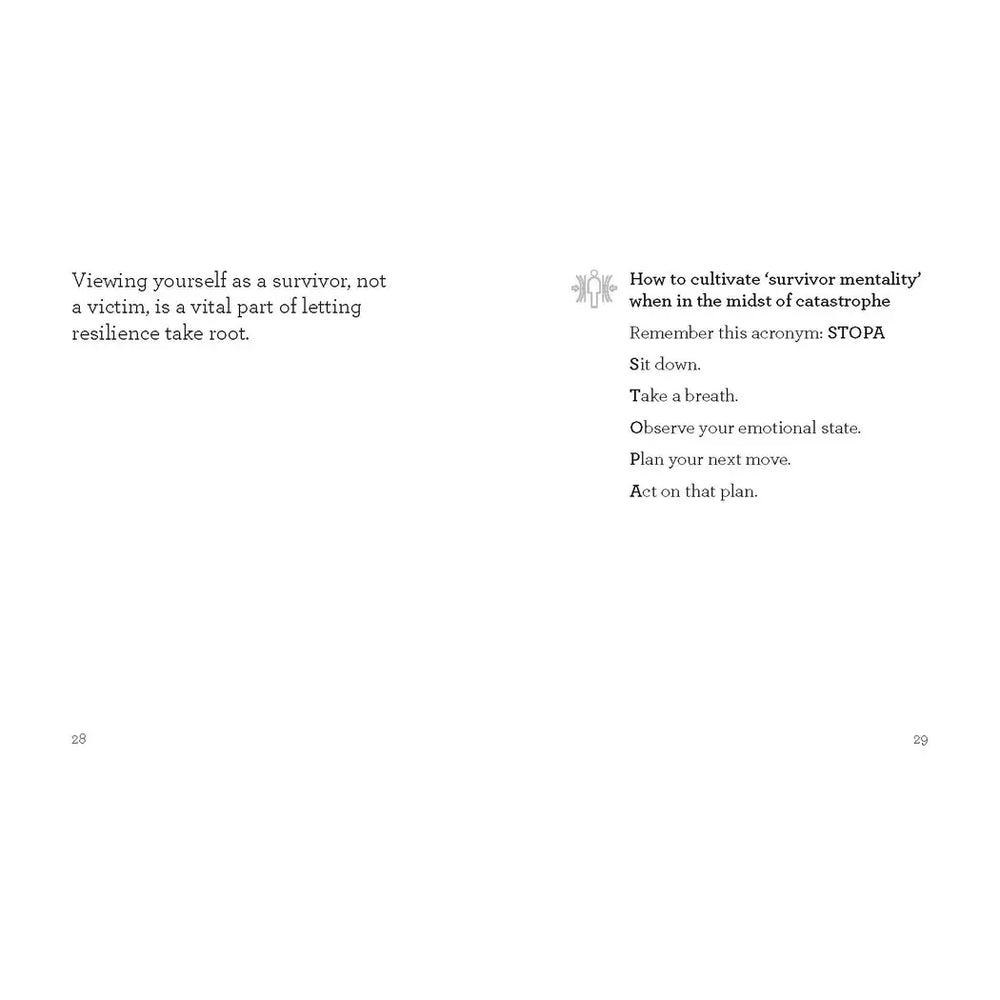 open page of the book The Little Book of Resilience.