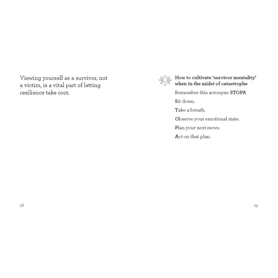 open page of the book The Little Book of Resilience.
