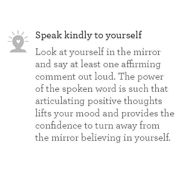 Page shows example quote titled 'Speak kindly to yourself'.