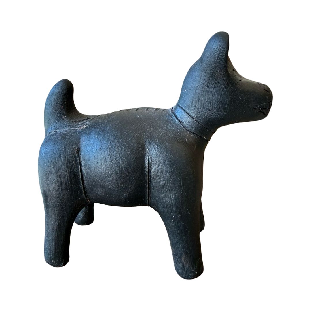 Xoloitzcuintle Clay Figurine - Handcrafted Mexican Xolo