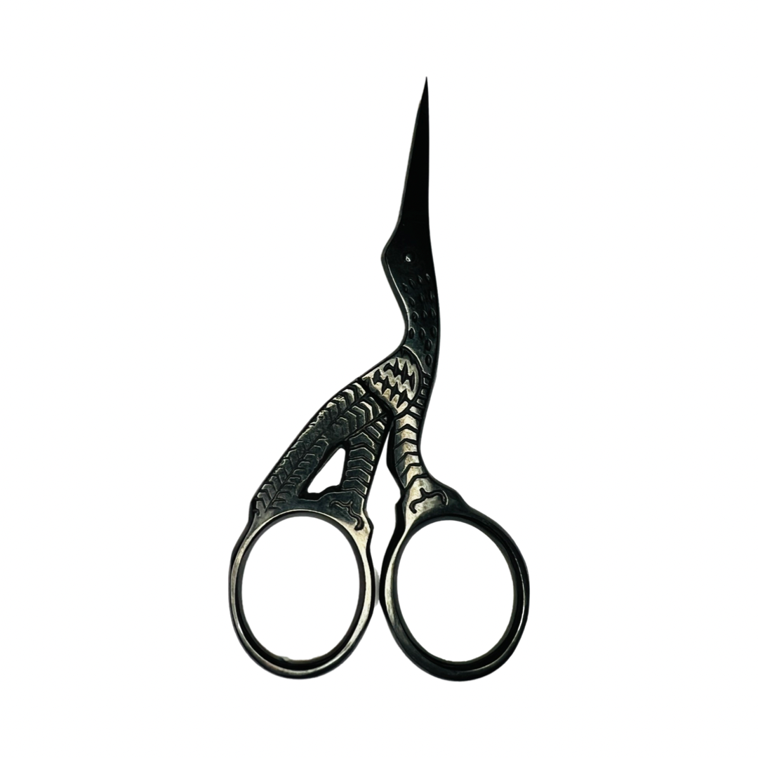 black stork shaped scissors