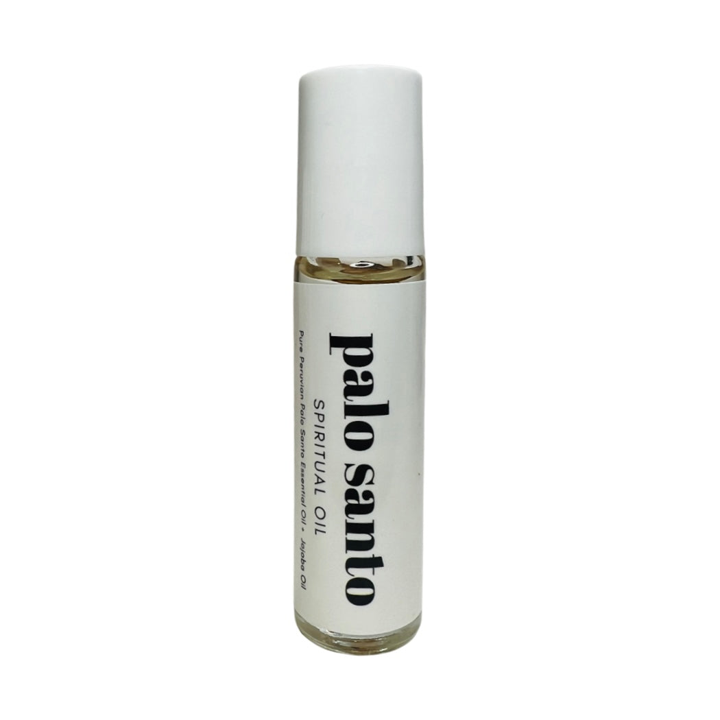 10 mil glass tube of spiritual oil with a white branded label. Brand: Topanga Window