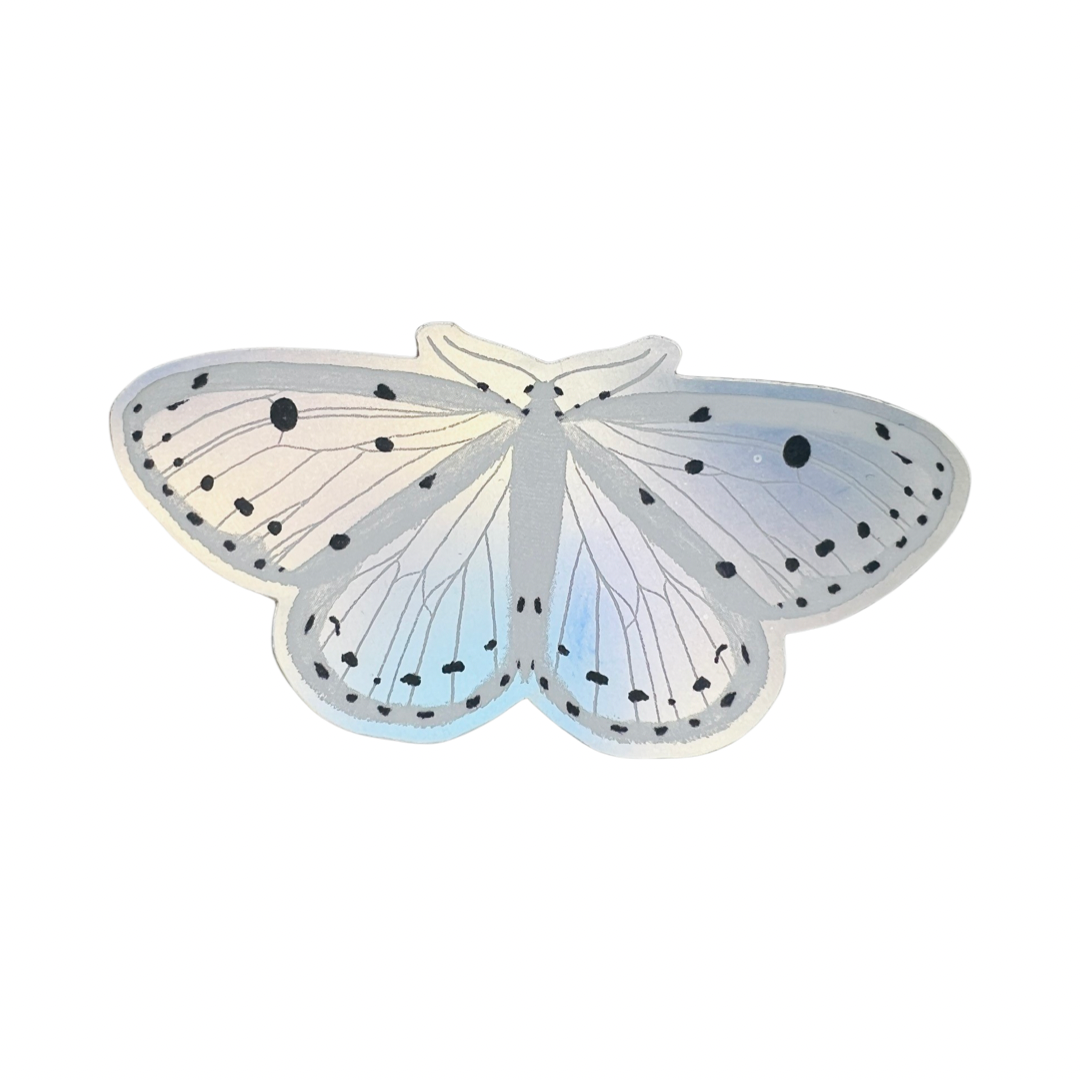 holographic sticker of a geometrid moth