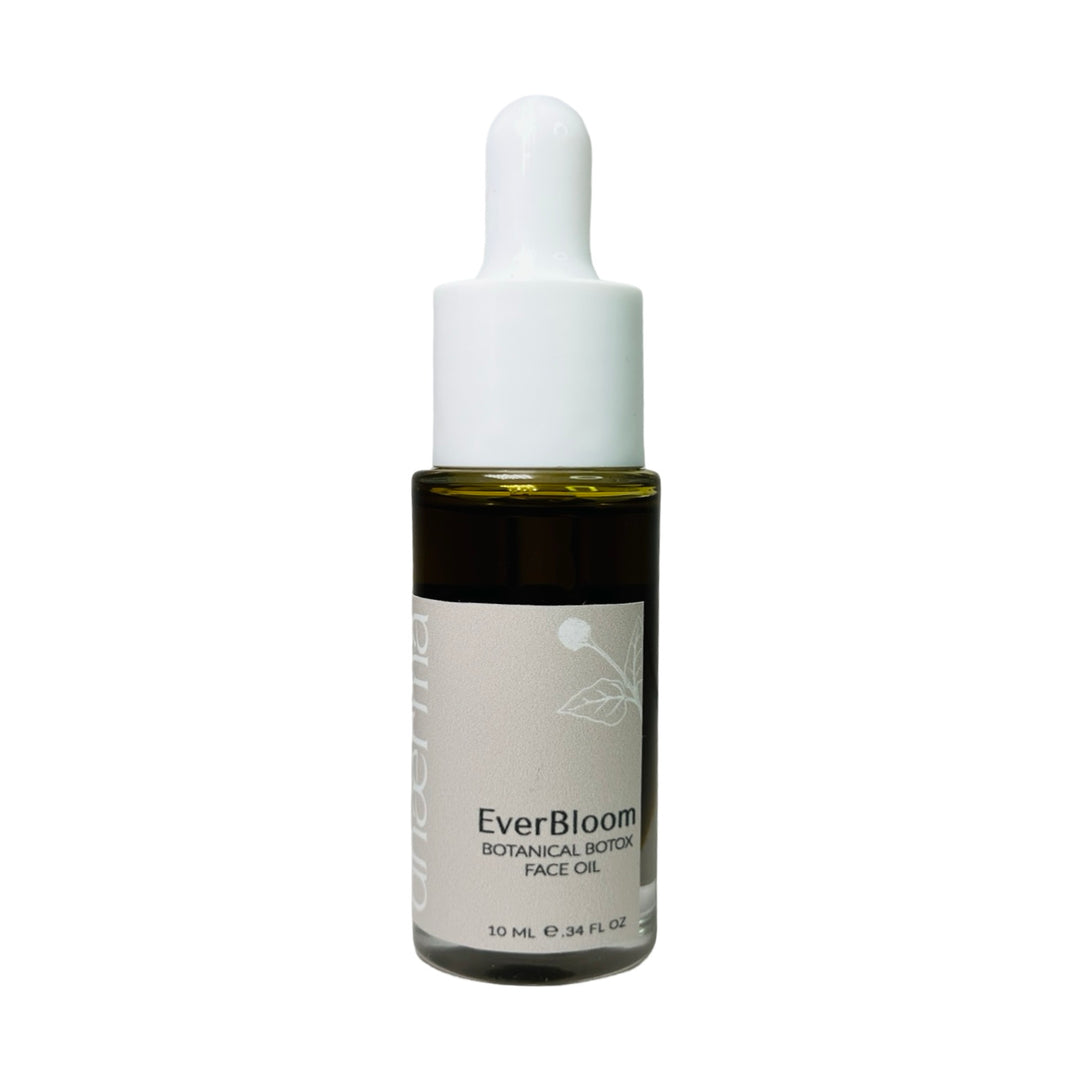 10 ml clear bottle with a white lid and light gray branded label